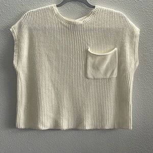Sincerely Jules White/Cream Knit Top Size Small